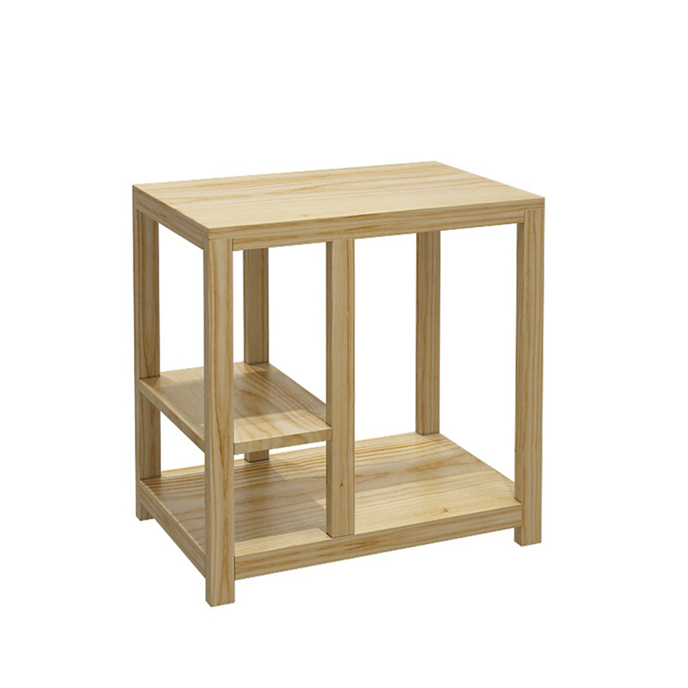 Comfortable seating arrangement featuring the solid wood tea table and plush cushions.