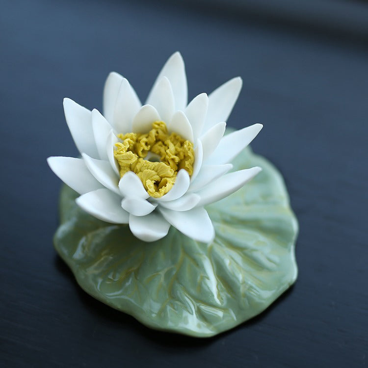 Porcelain tea pet with glossy finish and floral design, perfect for gifting