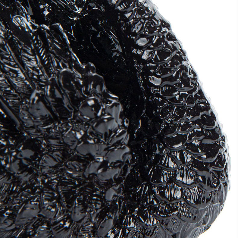 Close-up of the color changing feature on the swan tea pet.