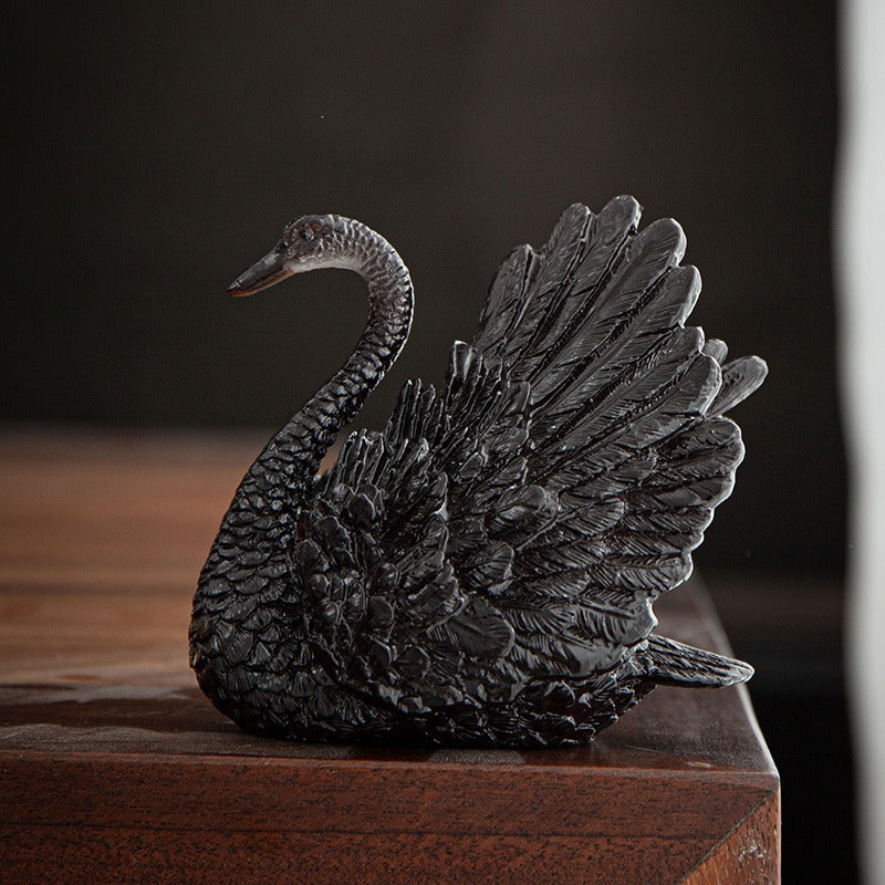 Close-up of the color changing feature on the swan tea pet.