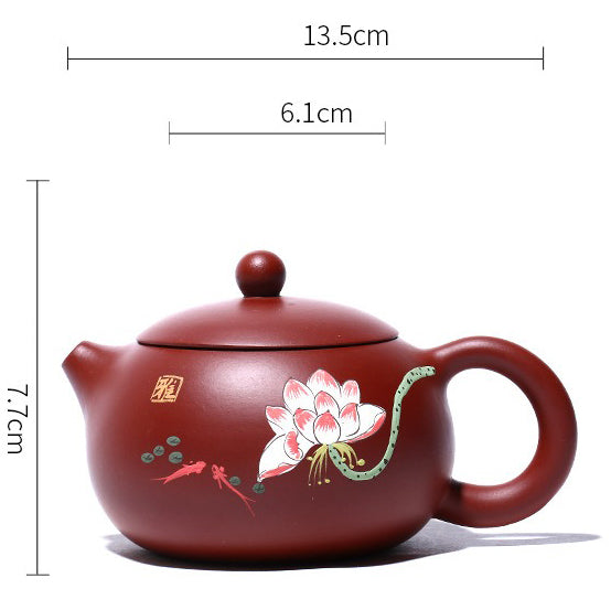 A complete Yixing tea set displayed elegantly in its gift box, perfect for tea lovers.