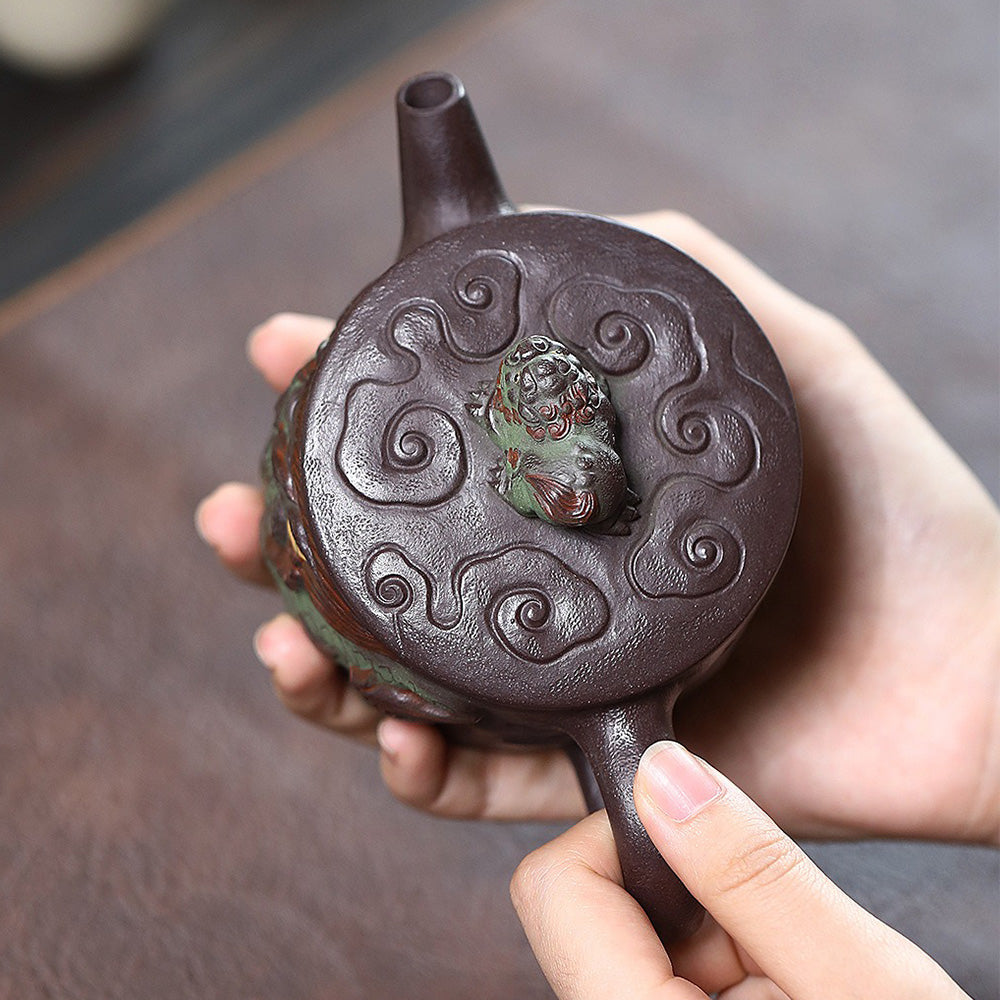 Yixing clay teapot on a tea table, perfect for daily brewing and collection