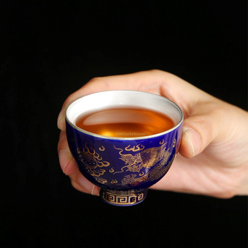 Gift box presentation of the porcelain tea set, ideal for gifting or display.