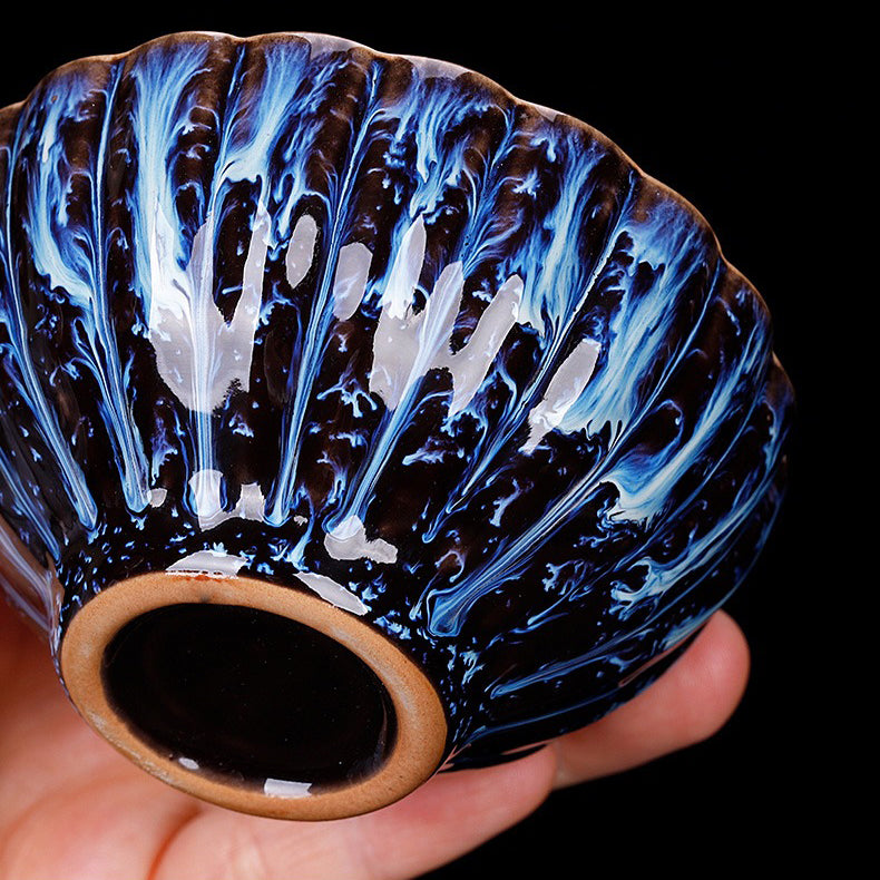 Elegant Chinese tea cup with sterling silver, designed for tea lovers and collectors