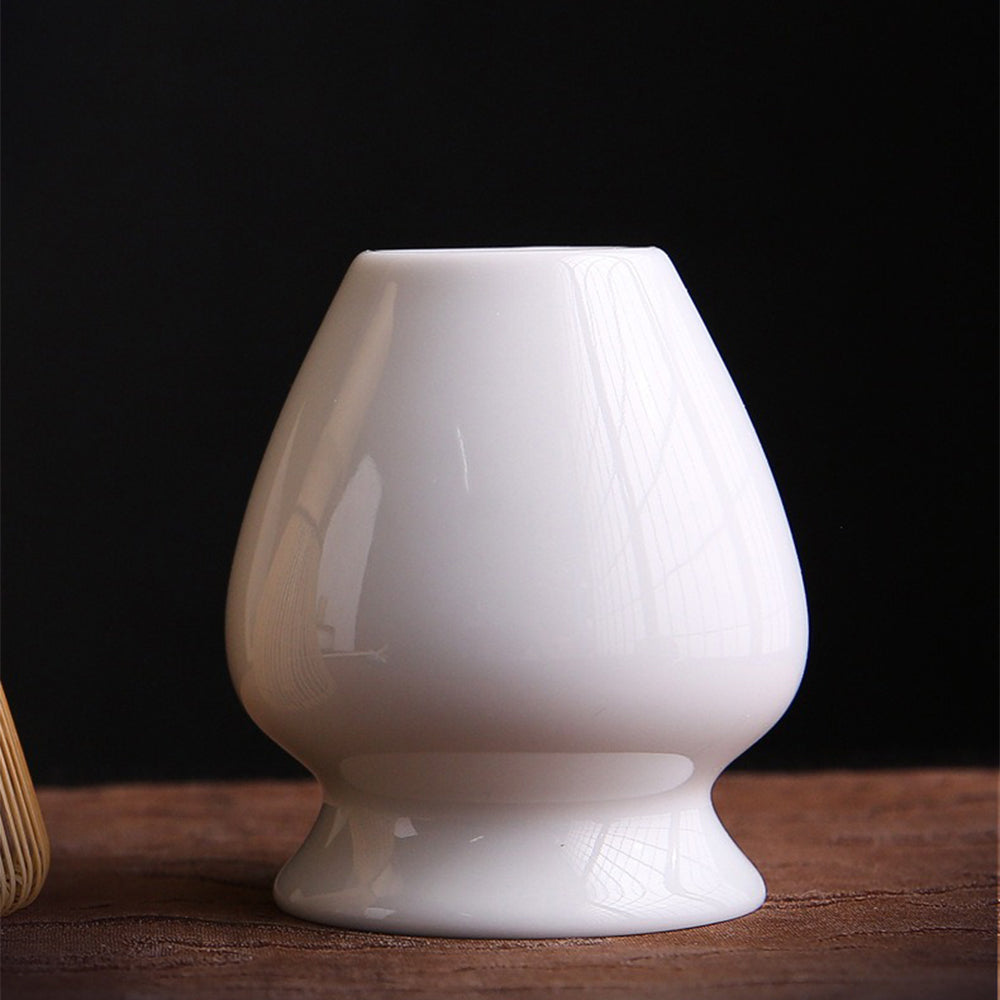 Ceramic matcha bowl showcasing its elegant design, perfect for serving matcha tea.