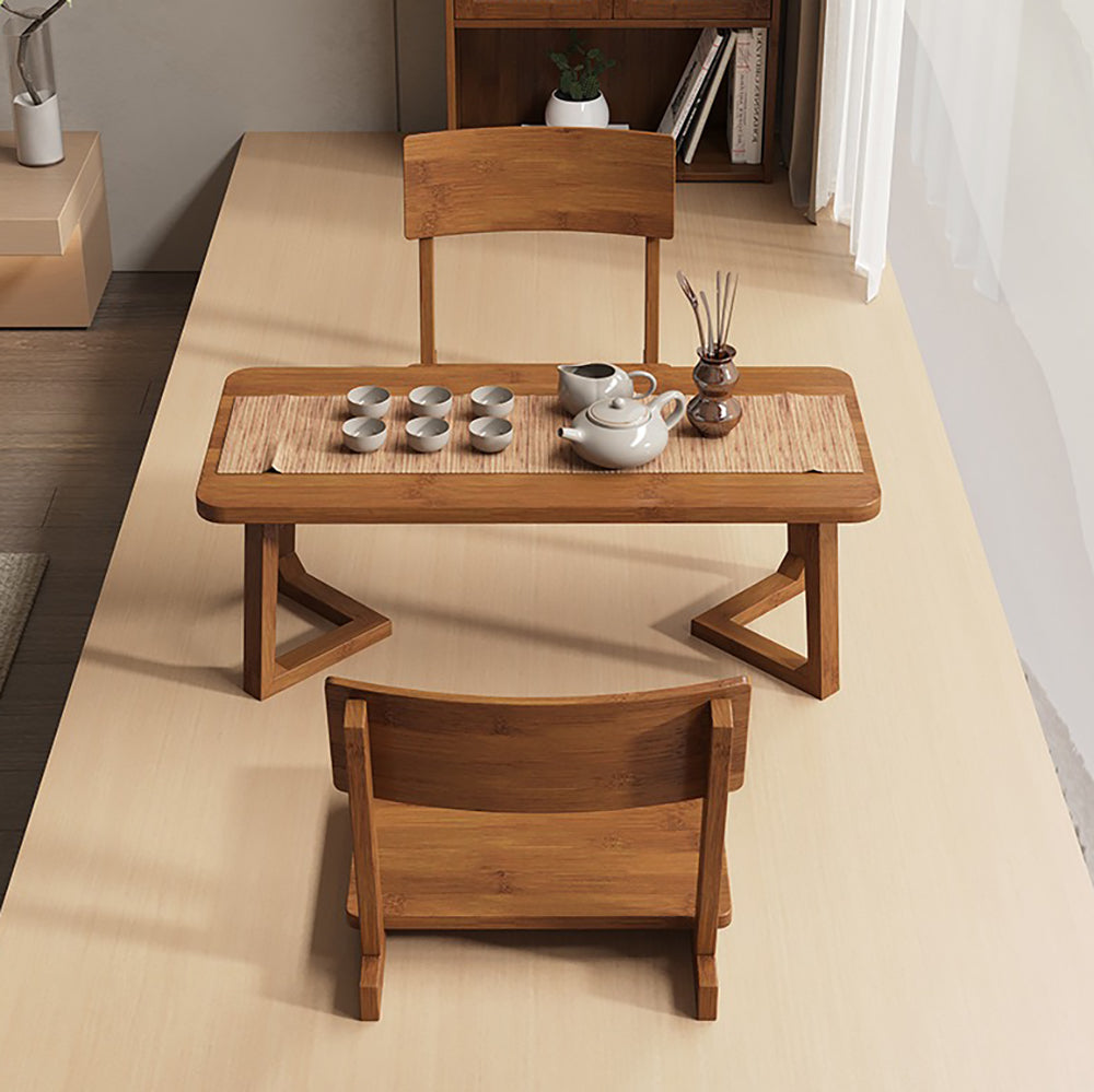 Close-up of the rounded corners of the bamboo furniture, ensuring safety for families.