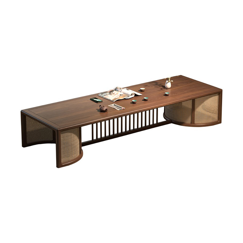 Top view of the tea table displaying its polished surface and elegant design, perfect for tea gatherings.
