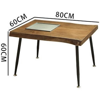 Close-up of a minimalist natural wood tea table with chairs, highlighting the smooth finish and simple design.