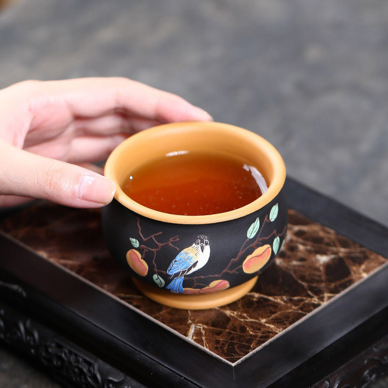 Elegant presentation of the Gongfu tea cups set in a beautifully arranged gift box.