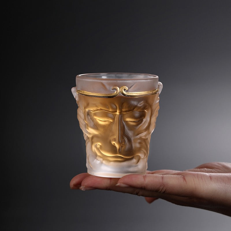 Eco-friendly borosilicate glass tea cup showcasing its elegant design and heat-resistance.