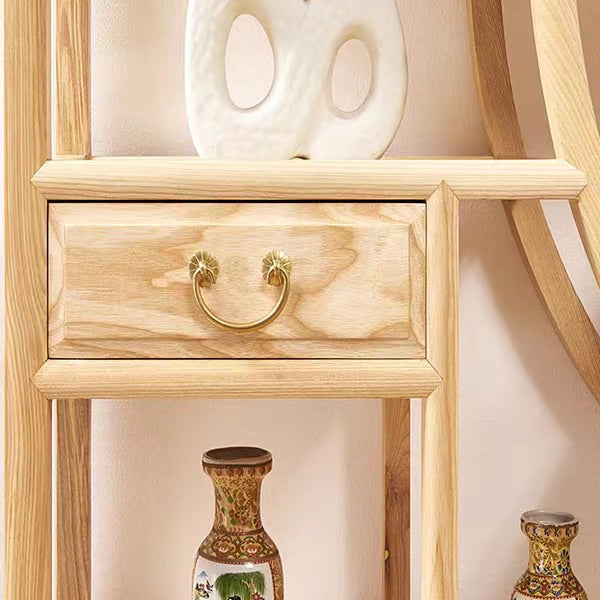 Large capacity wooden storage cabinet for home with elevated base and water-resistant finish