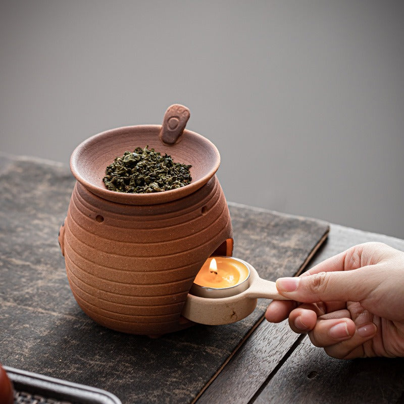 Coarse pottery tea stove enhancing tea aroma