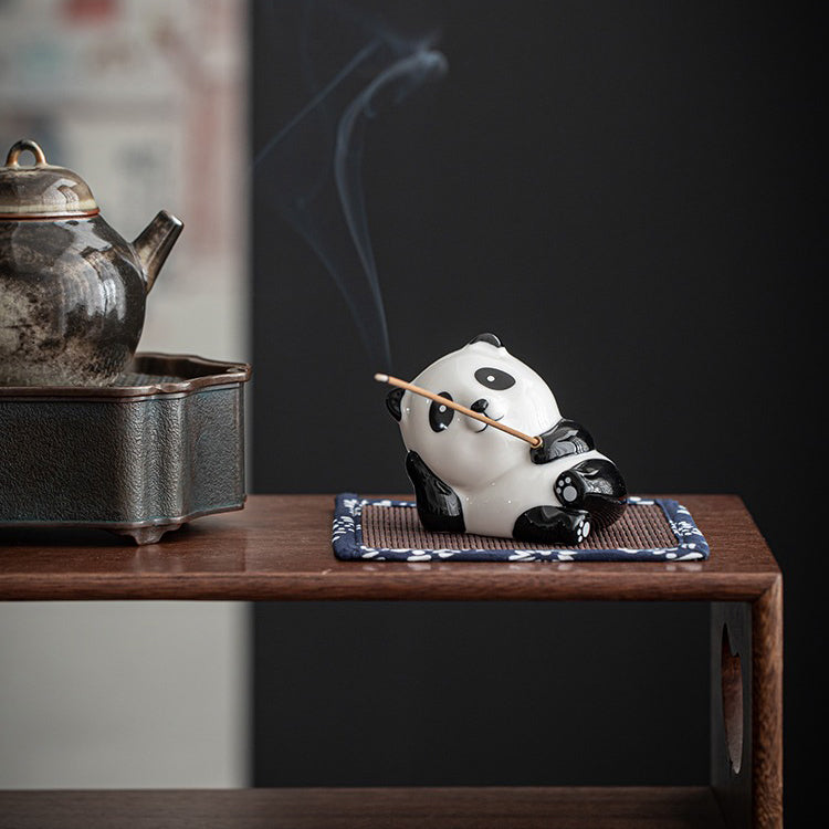 Cute ceramic tea pet with incense hole, suitable for tea accessories and home decor