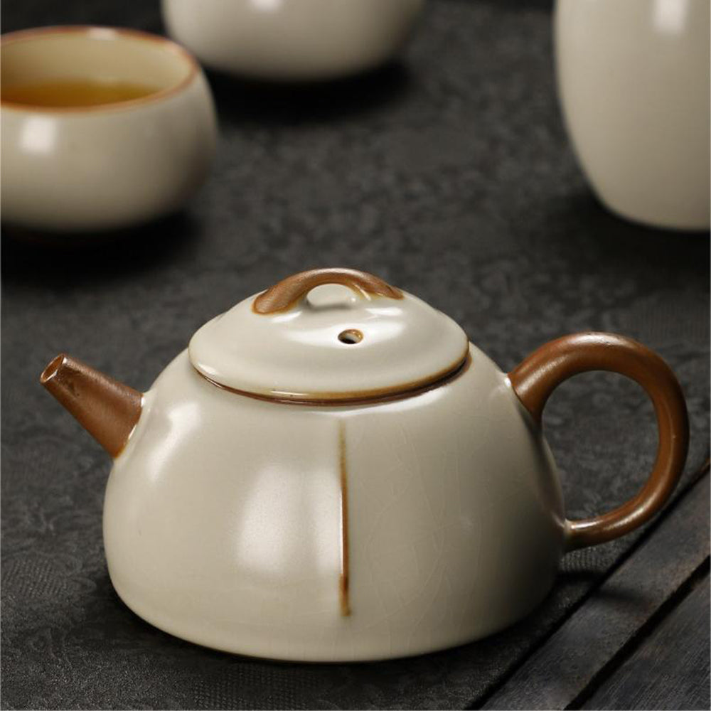 Tea set with cups, gaiwan, and accessories ready for brewing tea