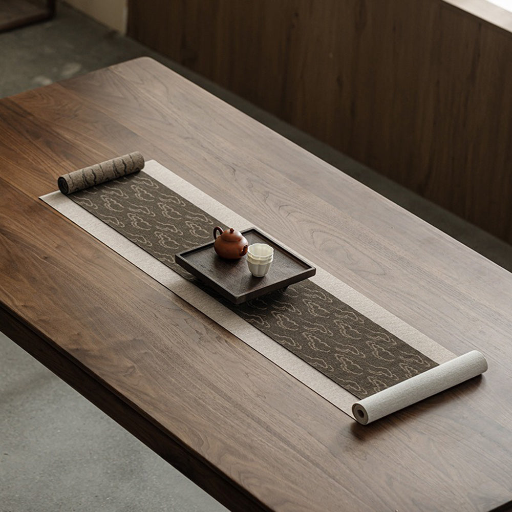 Versatile use of the tea mat as a decorative element on a coffee table, adding charm to the living space.