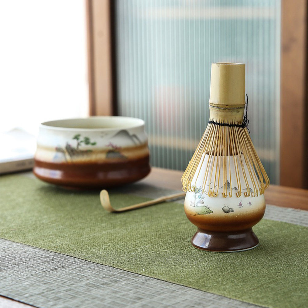 High-quality bamboo whisk for matcha preparation