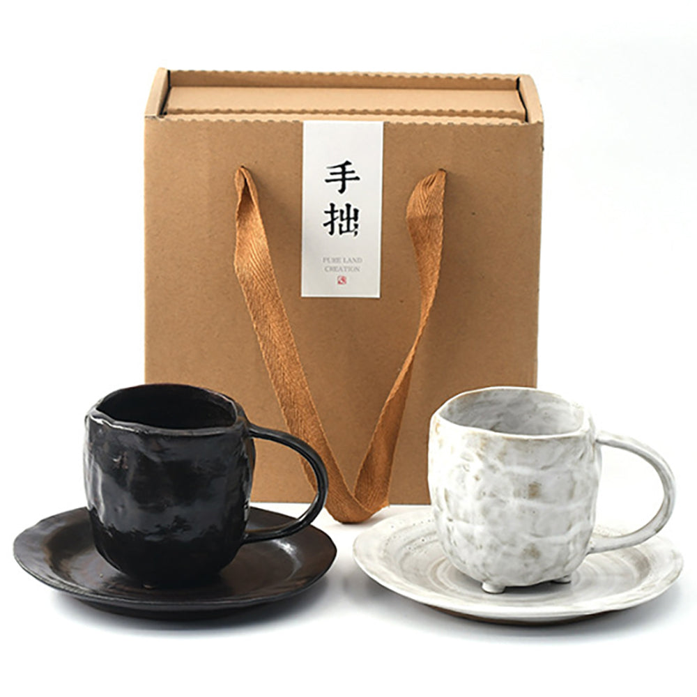 Ceramic tea mug with infuser and lid on a work desk