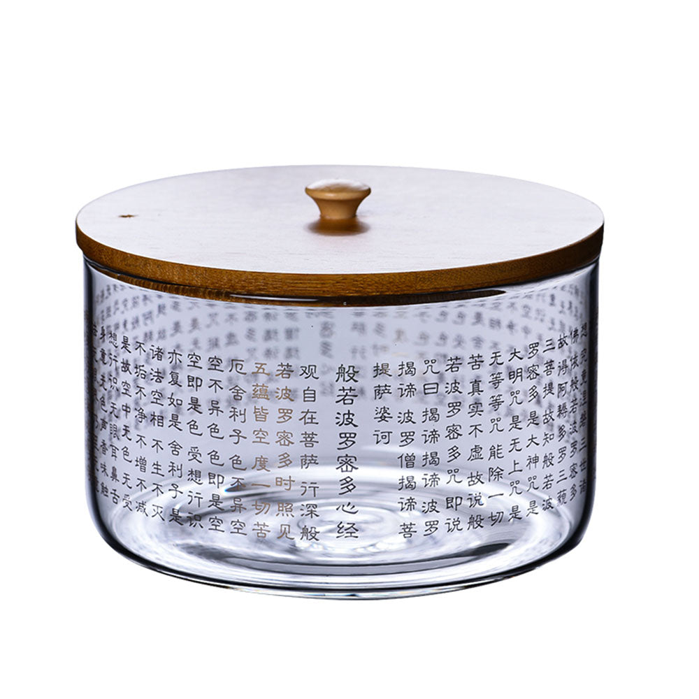 Premium glass tea washer with lid showcasing its elegant design and functionality.