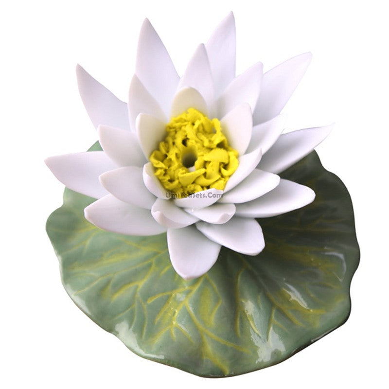 Close-up of a porcelain lotus flower tea pet with intricate details, ideal for tea lovers