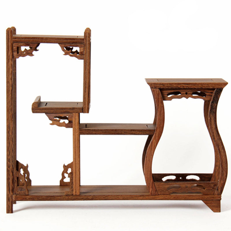 Elegant Chinese Vase Style Tea Set Stand showcasing a teapot and tea cups.